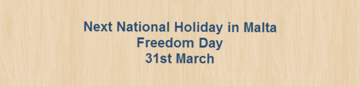 Next National Holiday - Freedom Day - 31st March