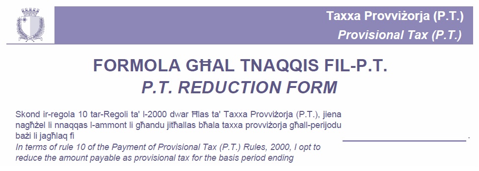 1 way to reduce the Provisional Tax established by the IRD