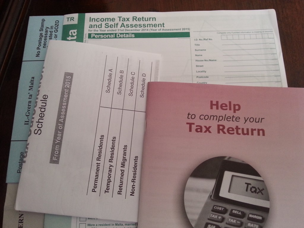 Income Tax Return and Self Assessment for 2014 due by 30th June 2015